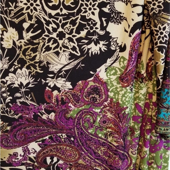 Eci floral brown and purple shift dress - Picture 4 of 5